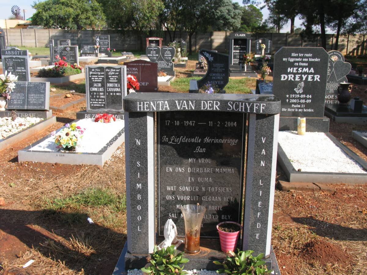 SCHYFF Henta, van der 1947-2004