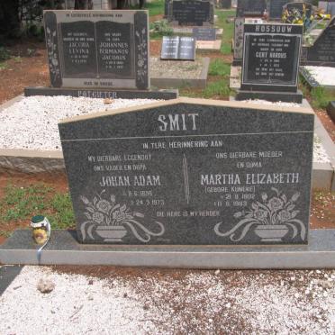 SMIT Johan Adam 1896-1973 &amp; Martha Elizabeth KUNEKE 1902-1983