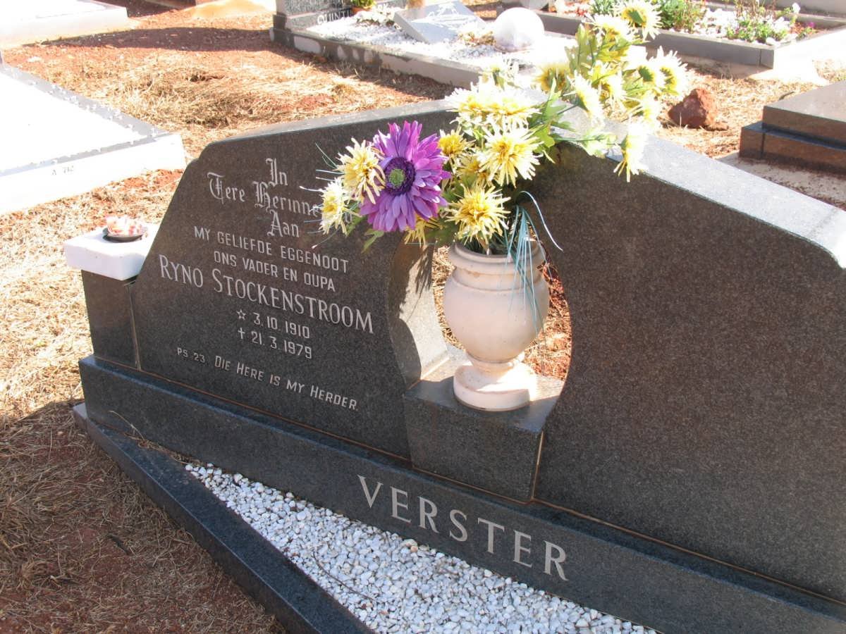 VERSTER Stockenstroom Ryno 1910-1979