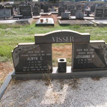 VISSER Alwyn G. 1887-1977 &amp; Johanna W. 1881-1979