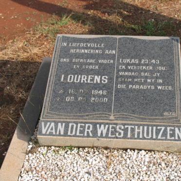 WESTHUIZEN Lourens, van der 1946-2000