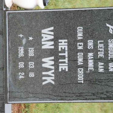 1WYK Hettie, van 1918-1996