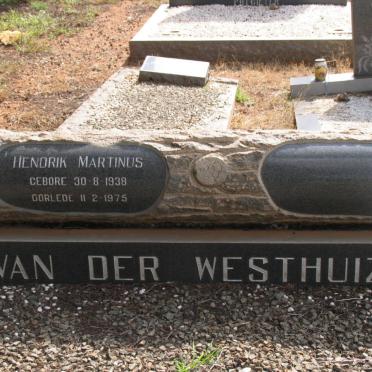 WESTHUIZEN Hendrik Martinus, van der 1938-1975