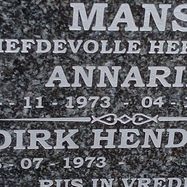 MANS Dirk Hendrik 1973-  & Annarie 1973-2023