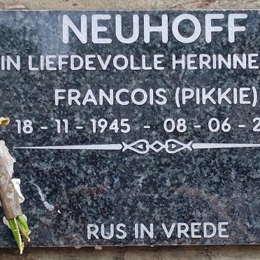 NEUHOFF Francois 1945-2022