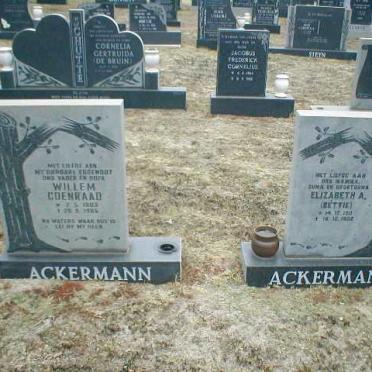ACKERMANN Willem Coenraad 1903-1986 &amp; Elizabeth A. 1911-1992