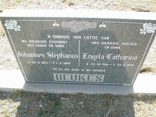 BEUKES Johannes Stephanus 1913-1989 &amp; Engela Catharina 1918-1996