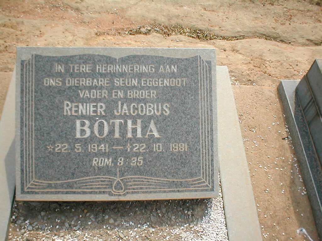 BOTHA  Renier Jacobus 1941-1981