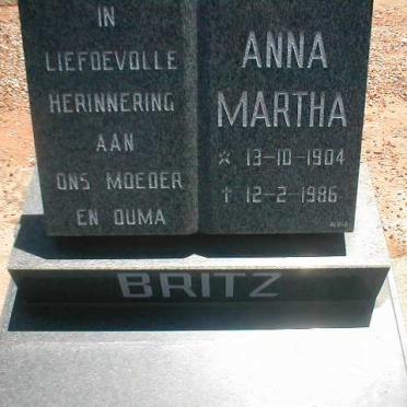 BRTIZ Anna Martha 1904-1986