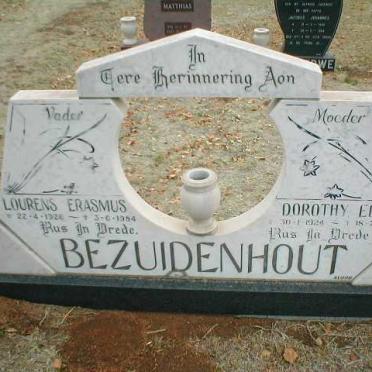 BEZUIDENHOUT Lourens Erasmus 1926-1984 &amp; Dorothy Edna 1924-1997