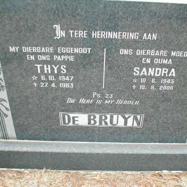 BRUYN Thys, de 1947-1983 &amp; Sandra 1945-2000
