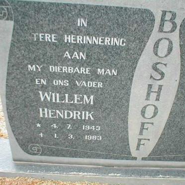 BOSHOFF Willem Hendrik 1943-1983