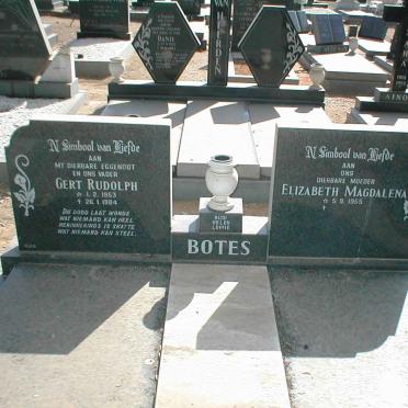 BOTES Gert Rudolph 1953-1984 &amp; Elizabeth Magdalena 1955-