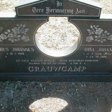 CRAUWCAMP Petrus Johannes 1919- &amp; Dina Johanna MULLER 1928-1986