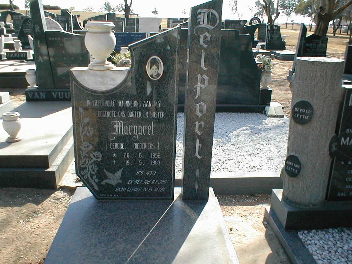 DELPORT Margaret geb. DIEDERICKS 1952-1983