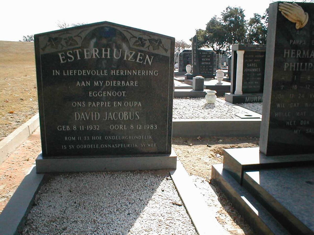 ESTERHUIZEN David Jacobus 1932-1983