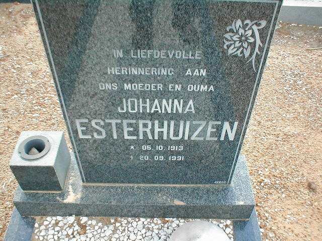 ESTERHUIZEN Johanna 1913-1991