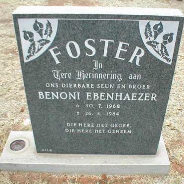 FOSTER Benoni Ebenhaezer 1960-1984