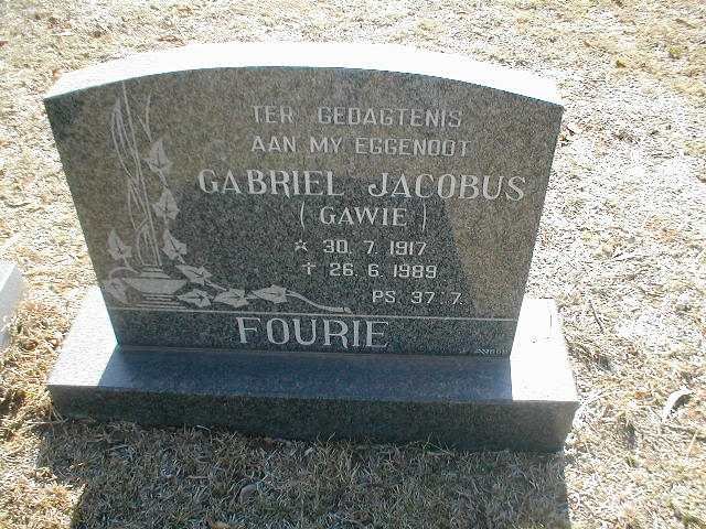 FOURIE Gabriel Jacobus 1917-1989