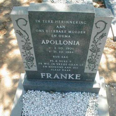 FRANKE Apollonia 1901-1984