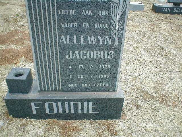 FOURIE Allewyn Jacobus 1928-1985