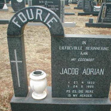 FOURIE Jacob Adrian 1930-1985