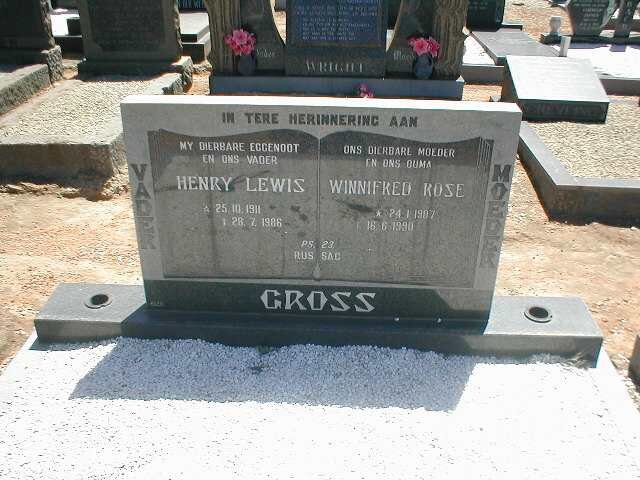GROSS Henry Lewis 1911-1986 &amp; Winnifred Rose 1907-1990
