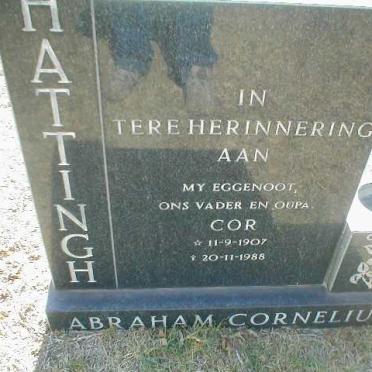 HATTINGH Abraham Cornelius 1907 - 1988