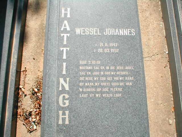 HATTINGH Wessel Johannes 1947-1992