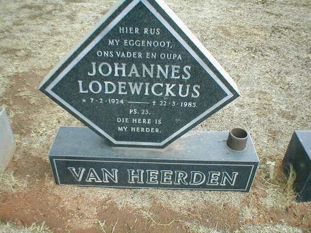 HEERDEN Johannes Lodewickus, van 1924-1985