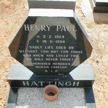 HATTINGH Henry Paul 1954-1994