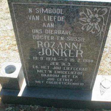 JONKER Rozanne 1976-1988