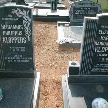 KLOPPERS Hermanus Philippus 1909-1991 &amp; Elizabeth Maria Margaretha BRITZ 1915-2001