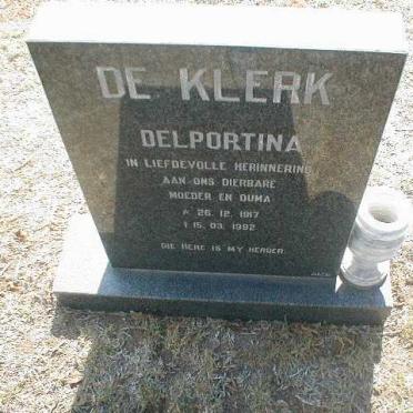 KLERK Delportina, de 1917-1992