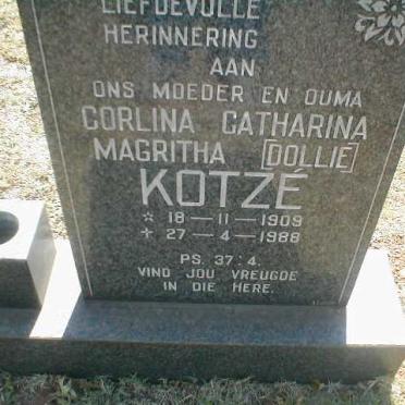 KOTZE Corlina Catharina Magritha 1909-1988