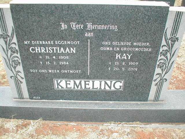 KEMELING Christiaan 1908-1984 &amp; Kay 1909-2001