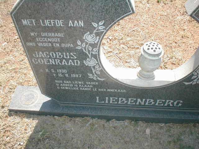 LIEBENBERG Jacobus Coenraad 1930-1987