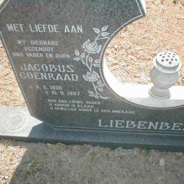 LIEBENBERG Jacobus Coenraad 1930-1987