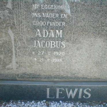 LEWIS Adam Jacobus 1920-1988