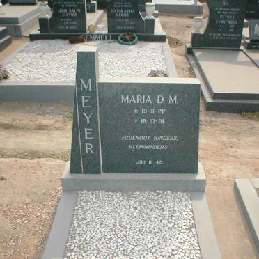 MEYER Maria D. M. 1922-1981
