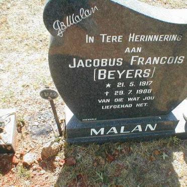 MALAN Jacobus Francois 1917-1988