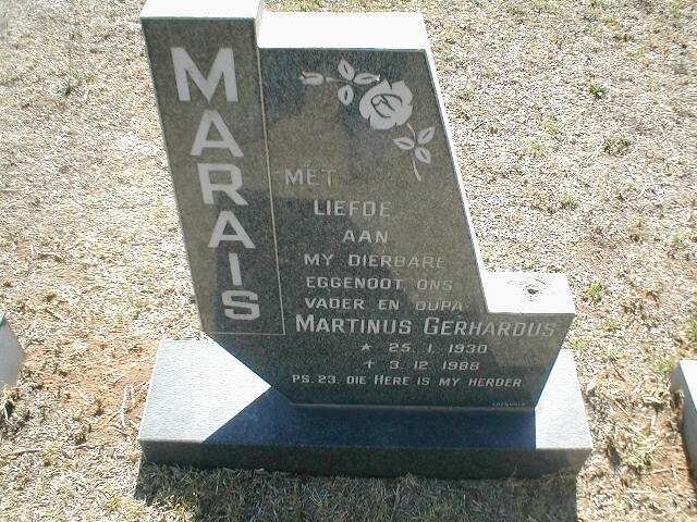 MARAIS Marthinus Gerhardus 1930-1988