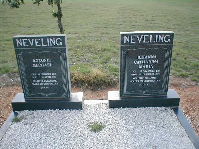 NEVELING Antonie Mechael 1912-19?6 &amp; Johanna Catharina Maria 19??-19??