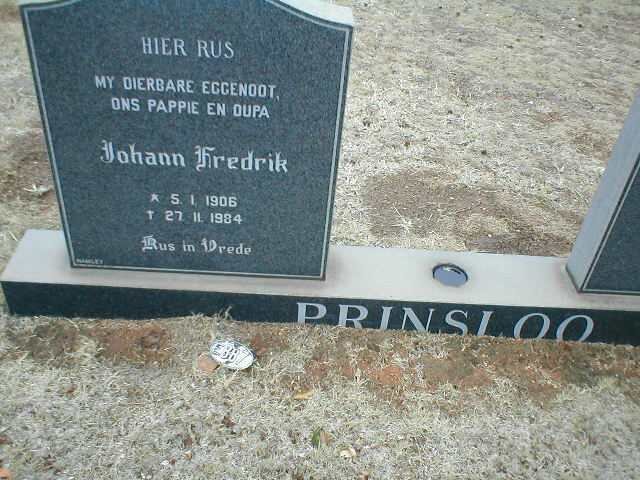 PRINSLOO Johann Fredrik 1906-1984
