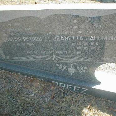 PREEZ Ignatius Petrus, du 1909 - &amp; Jeanetta Jacomina 1915-1990