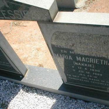 PLESSIS  Maria Magrietha, du 1930-1984