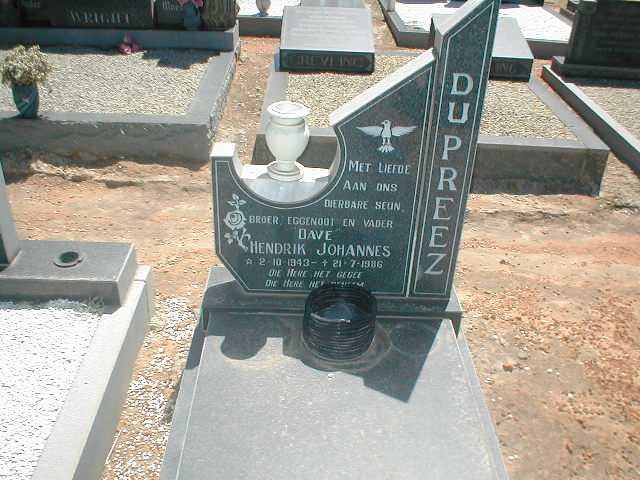 PREEZ Hendrik Johannes, du 1943-1986