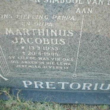 PRETORIUS Marthinus Jacobus 1933-1988