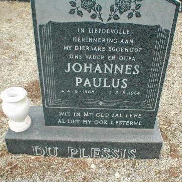 PLESSIS Johannes Paulus, du 1908-1984