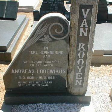 ROOYEN Andreas Lodewikus, van 1938-1988